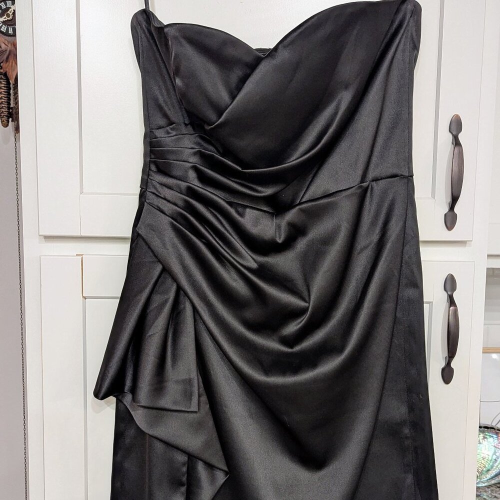 White House Black Market Black Strapless Cocktail Dress Size 8